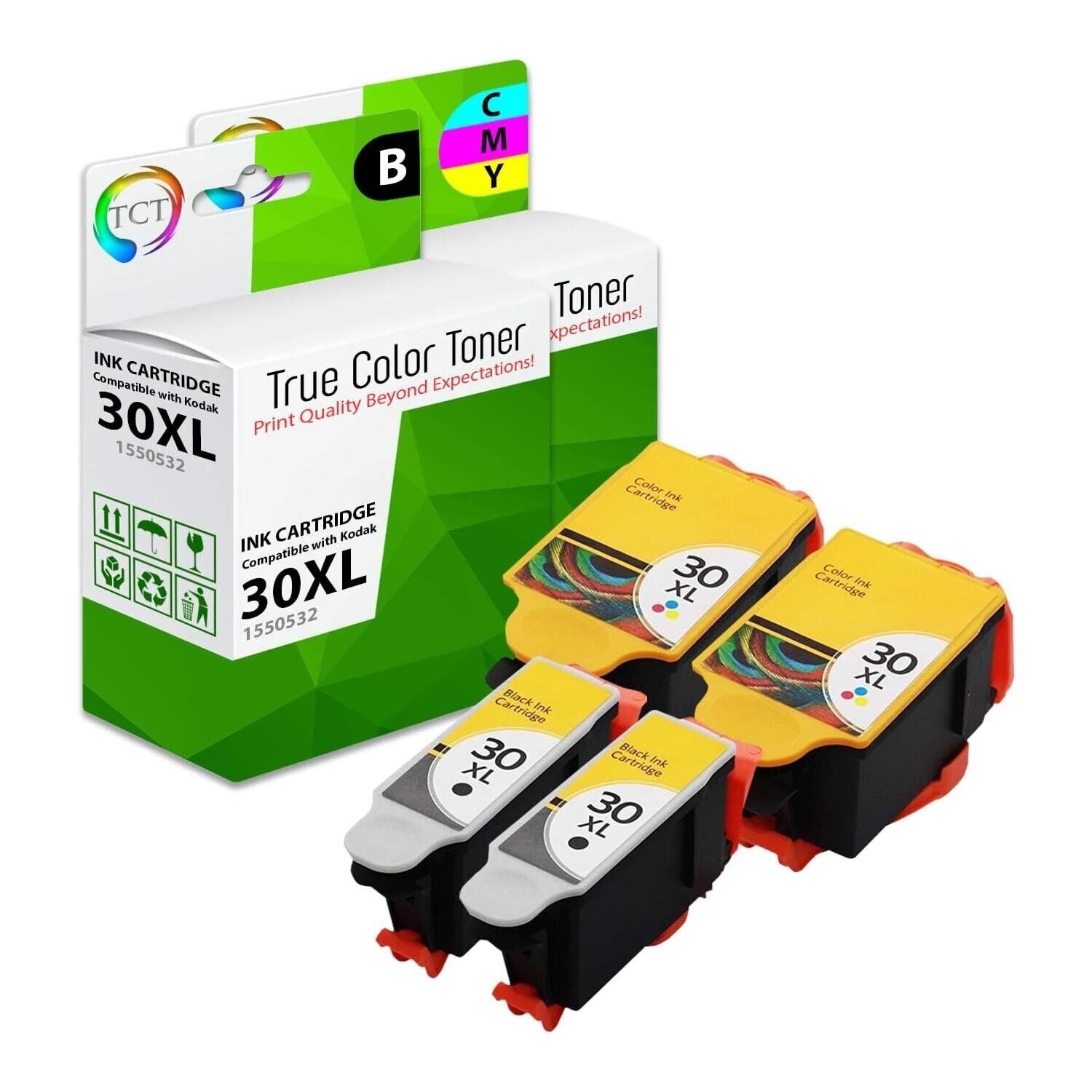 TCT Compatible Ink Cartridge Replacement for Kodak 30XL 30 XL High Yield Work...