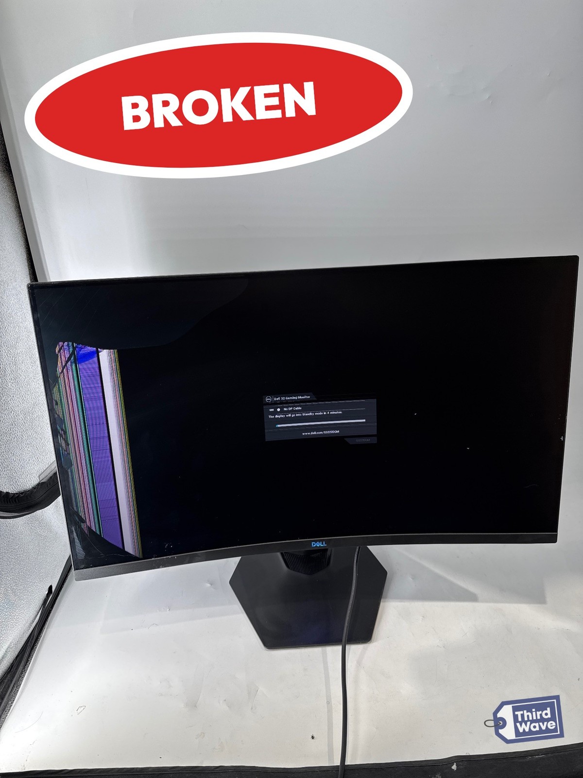 (BROKEN) Dell S3222DGM 32in Curved Gaming Monitor QHD 2560x1440 165Hz VA