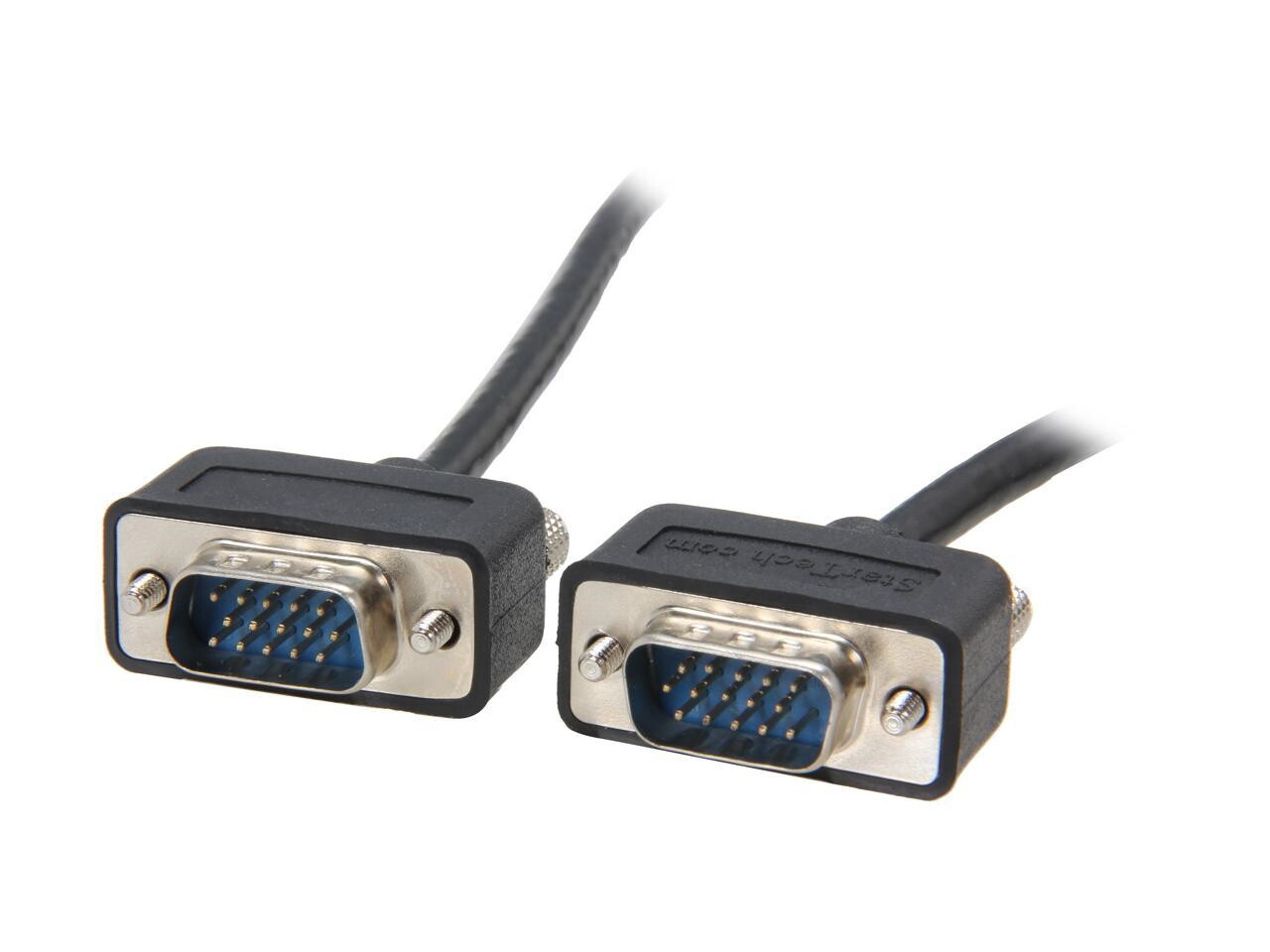 Startech 10ft Thin Coax HD15 VGA Cable - Black
