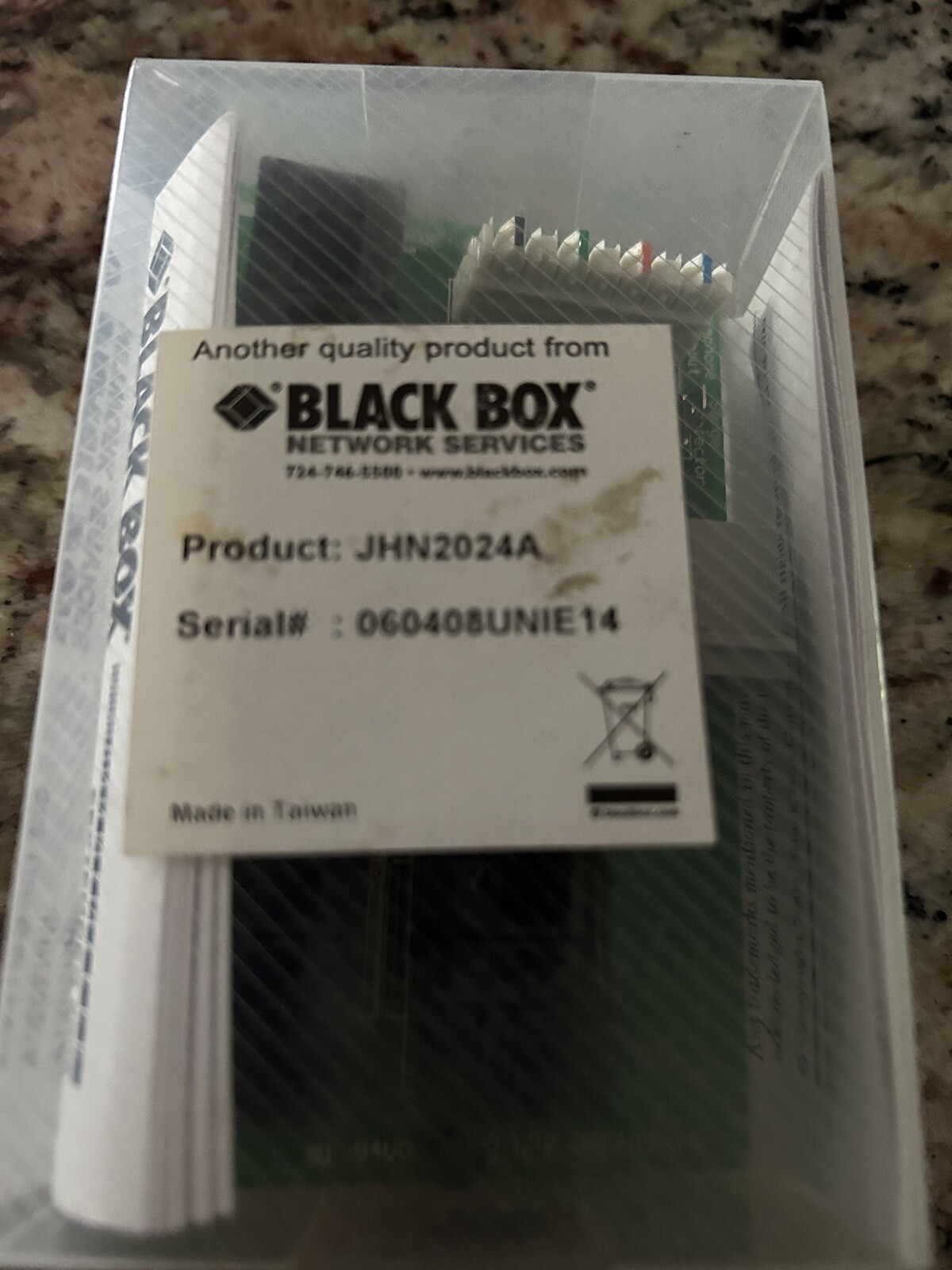 Black Box, Part #JHN2024A, CAT3 Telephone Multi Dwelling Units 1 X 6 Port
