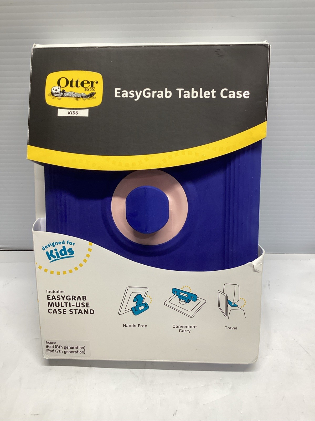 OtterBox Kids EasyGrab Tablet Case iPad 7th 8th Gen Blue Pink