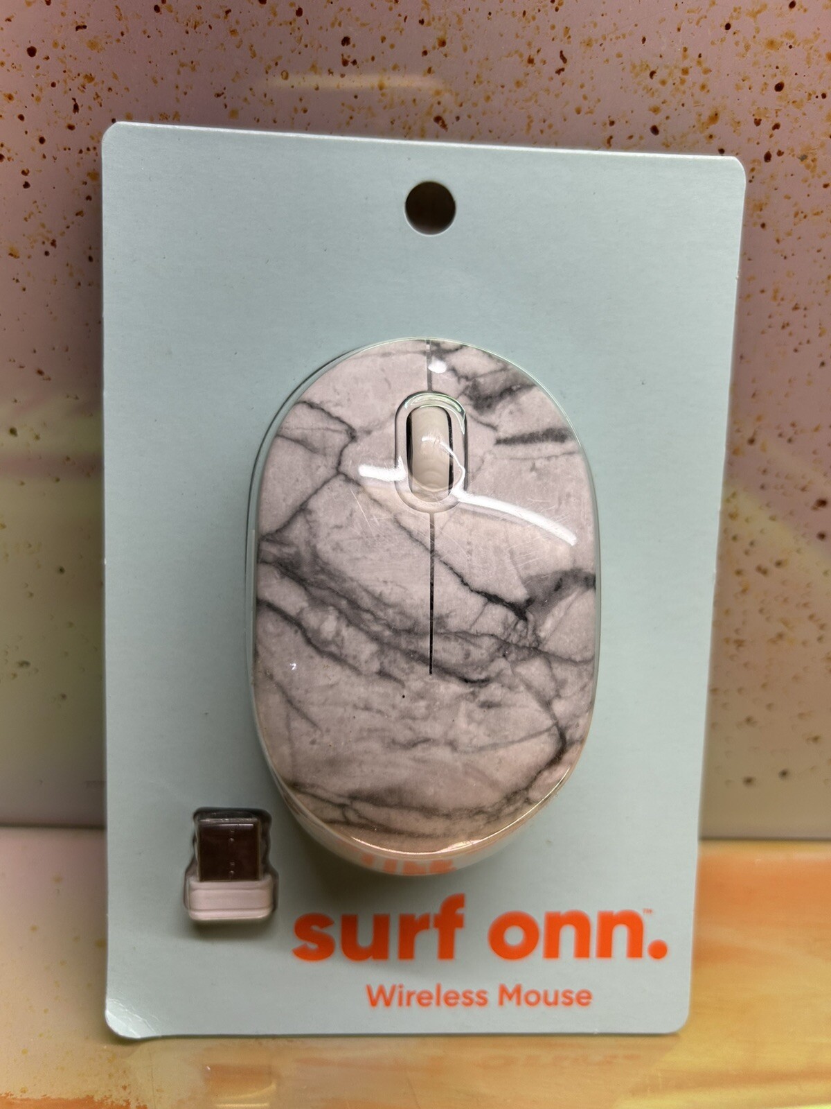Surf Onn Wireless Mouse black/white marble design