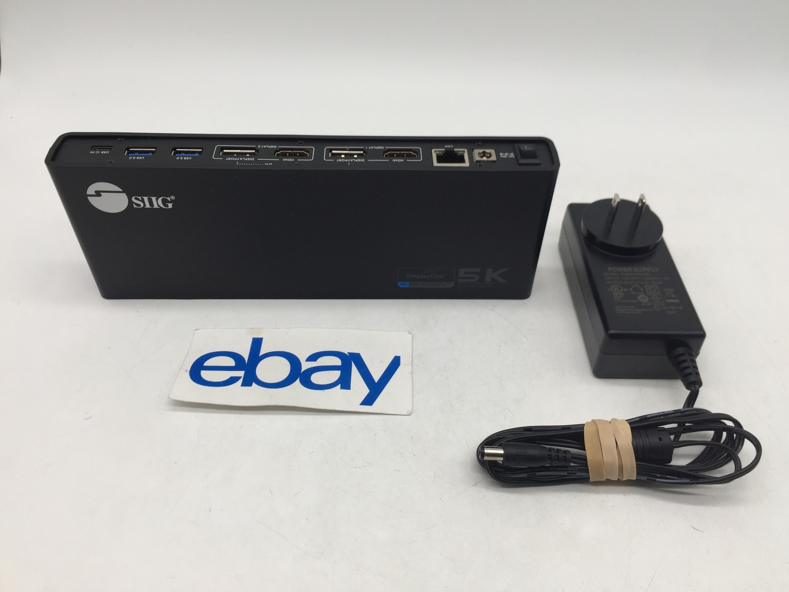 SIIG USB-C 4K Dual Video Docking Station Single 5K DK0411 W/ADAPTER FREE S/H