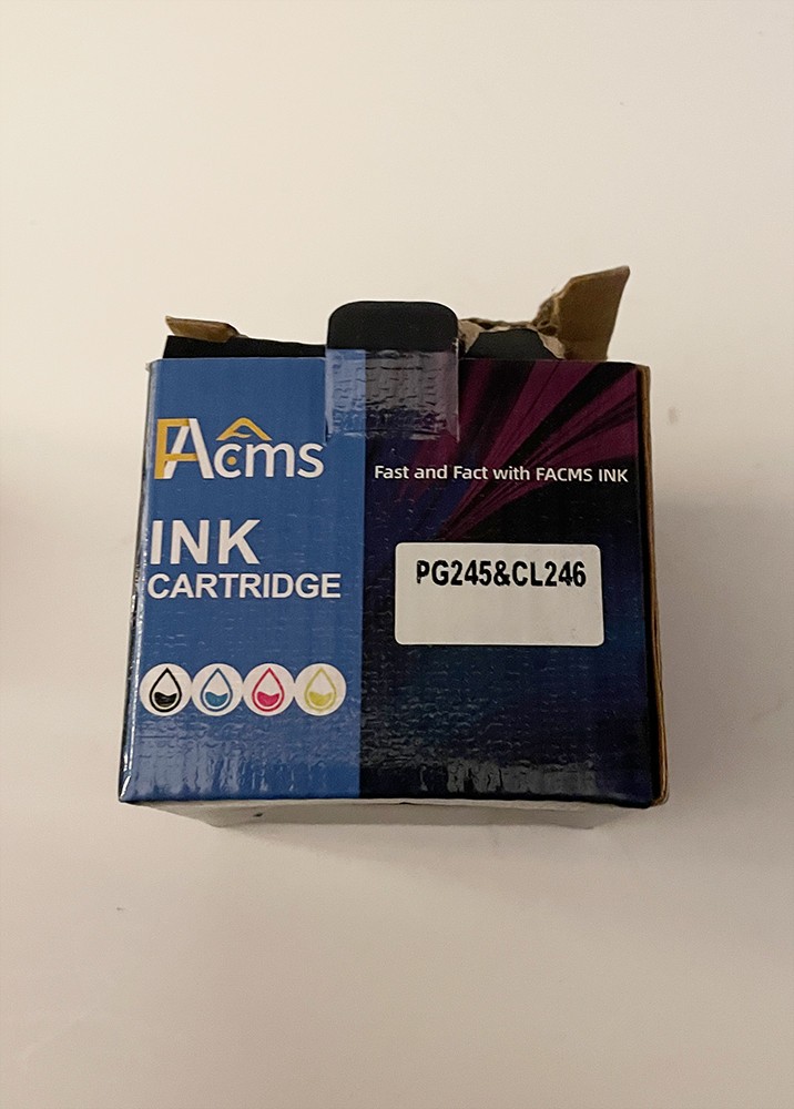 FACMS Compatible Ink Cartridge PG245XL Black & CL246XL for Canon-Open Box-new