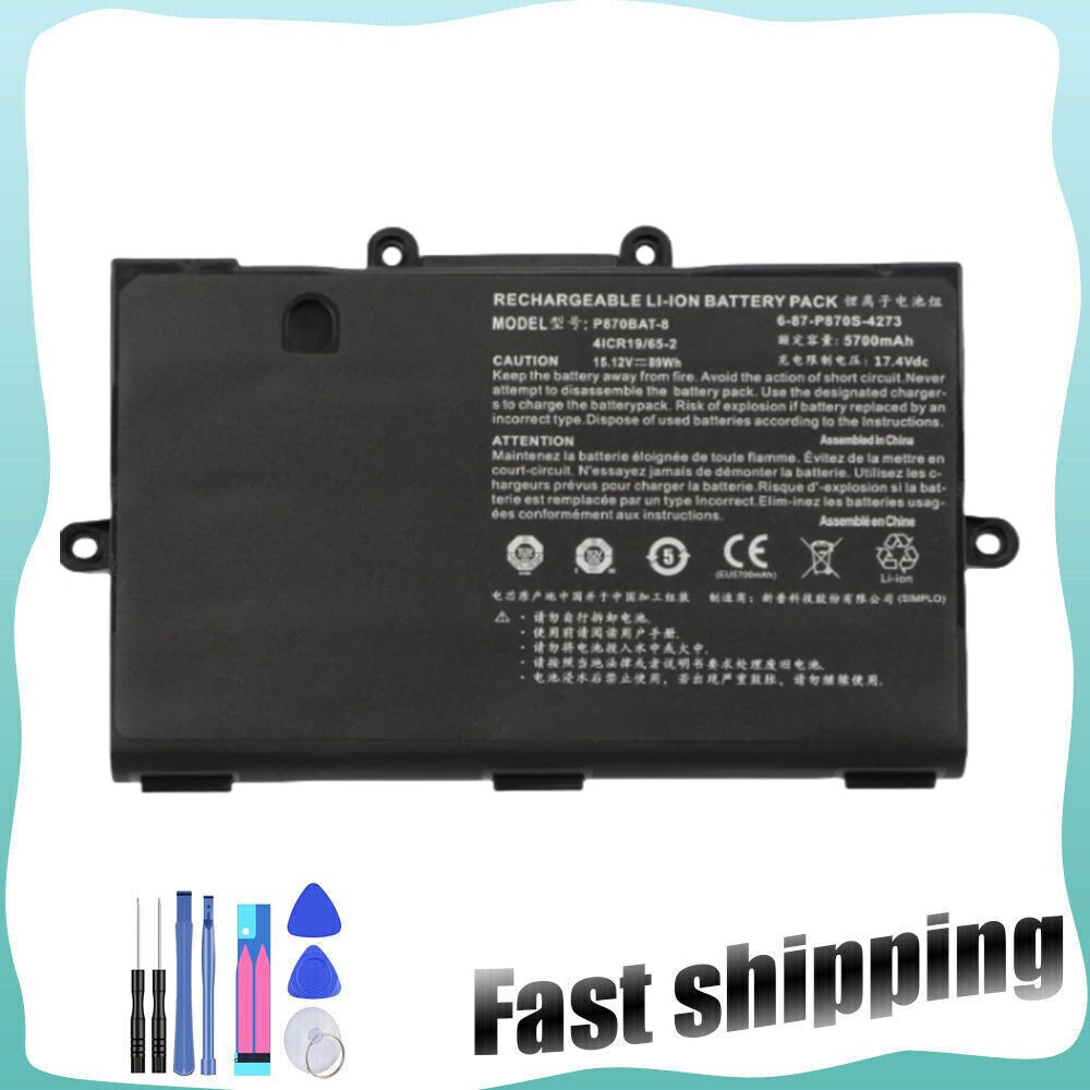  P870BAT-8 Battery For Hasee GX10 GX9 For CLEVO P870S P870DM P8700S P775D