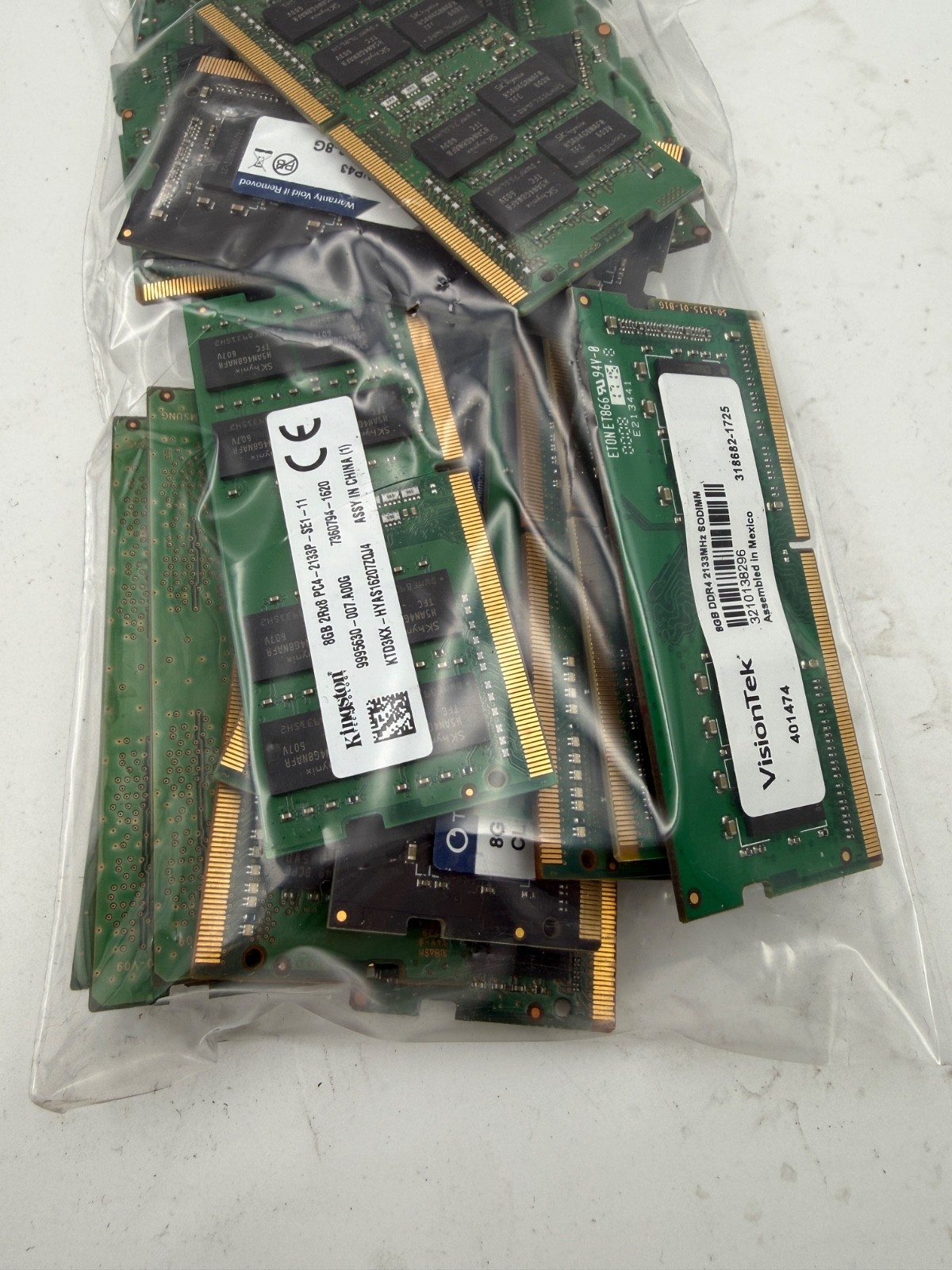 LOT OF 25-8GB Mixed Brand Laptop Ram Sticks (8GBx25=200GB Total)DDR4-2133 SODIMM