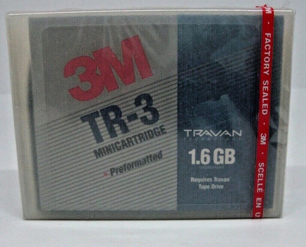 NEW Sealed 3M TR-3 Travan Mini Backup Mini Cartridge Tape – 1.6GB / 3.2GB NOS