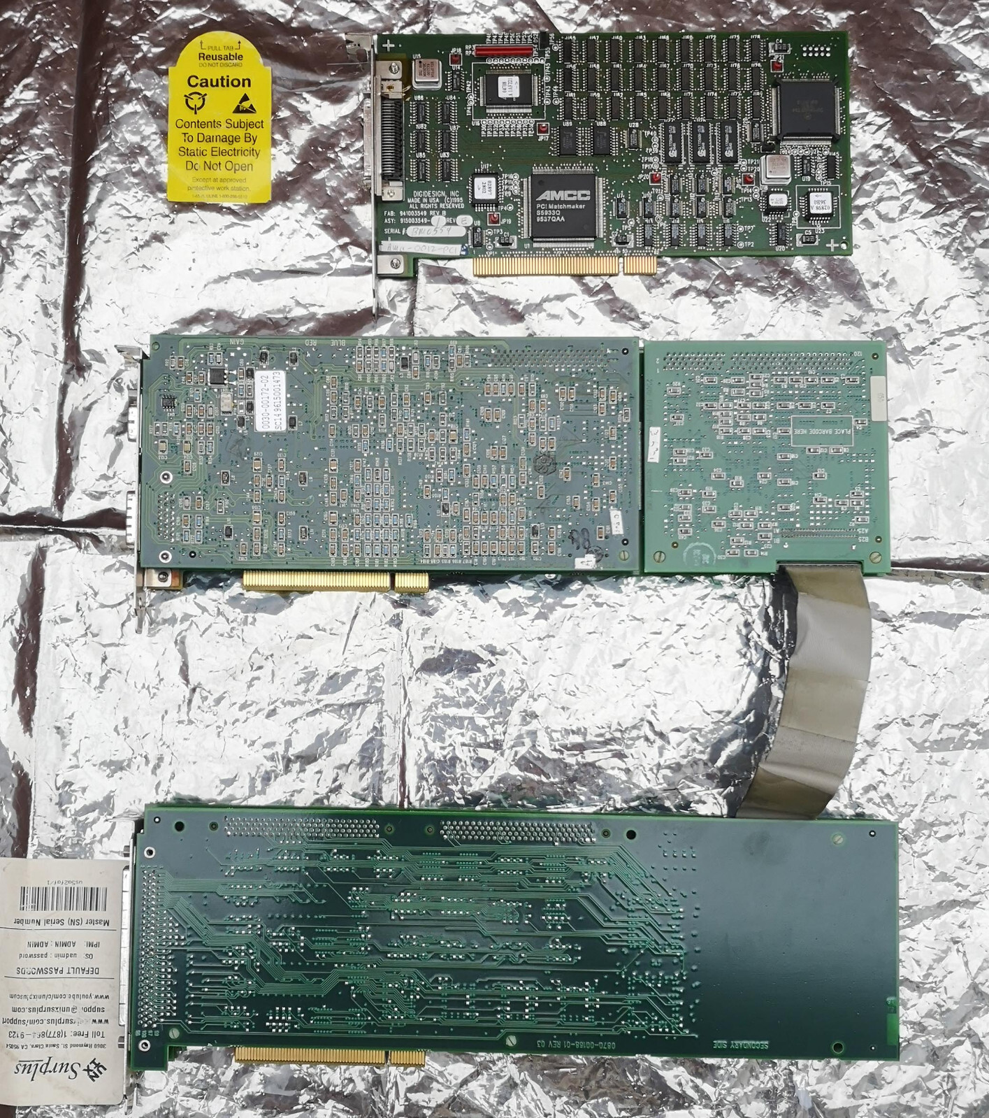 RARE Full Avid Card Set (3 PCI Cards) Cable For Apple PowerMac 9600 Avid System