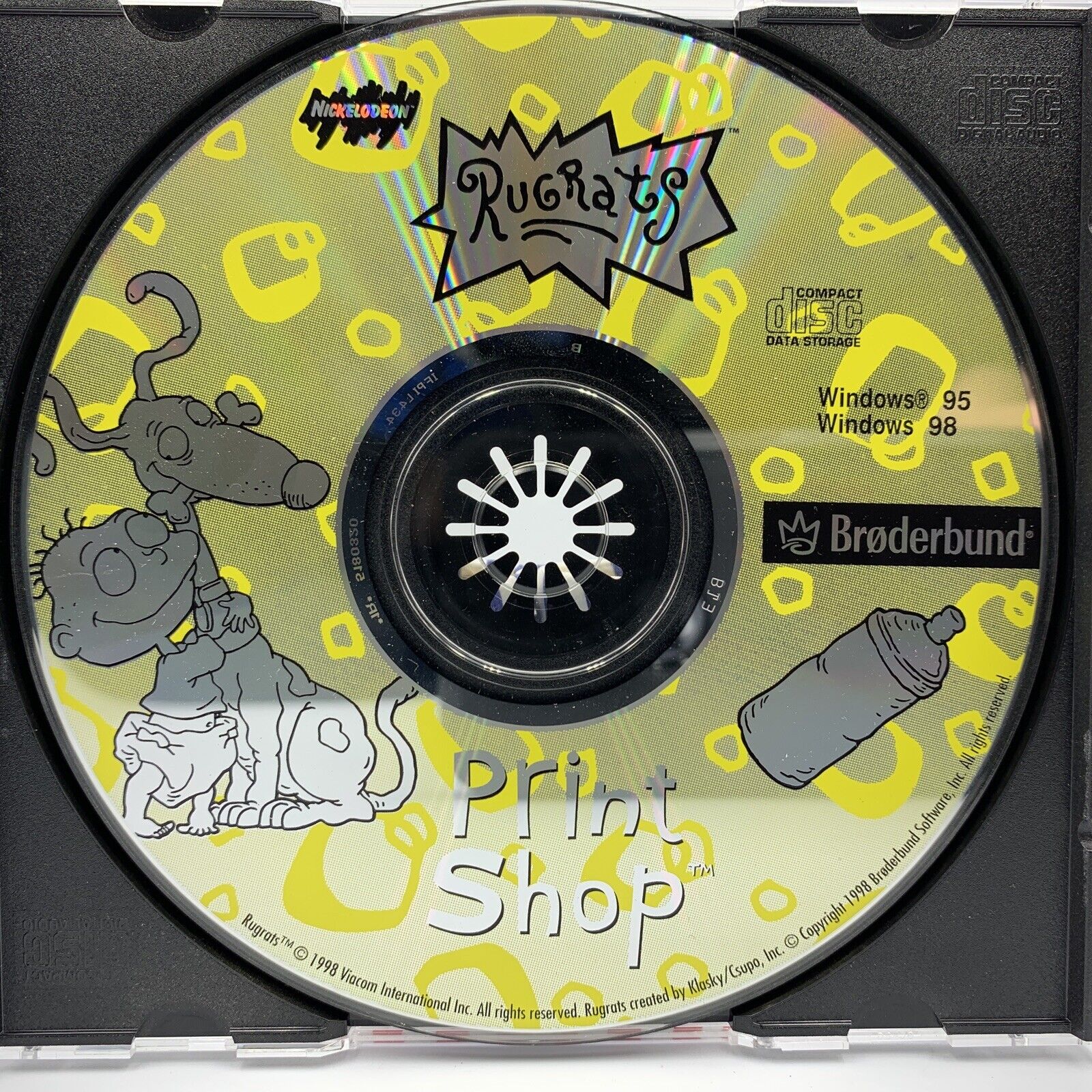 Rugrats Print Shop PC/Mac CD-ROM Broderbund Nickelodeon 1998 for Windows 95/98
