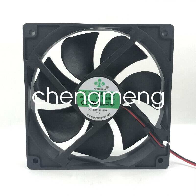 POWERYEAR PY-1225H12S DC12V 0.35A 12CM 120*120*25MM 2Pin Cooling Fan