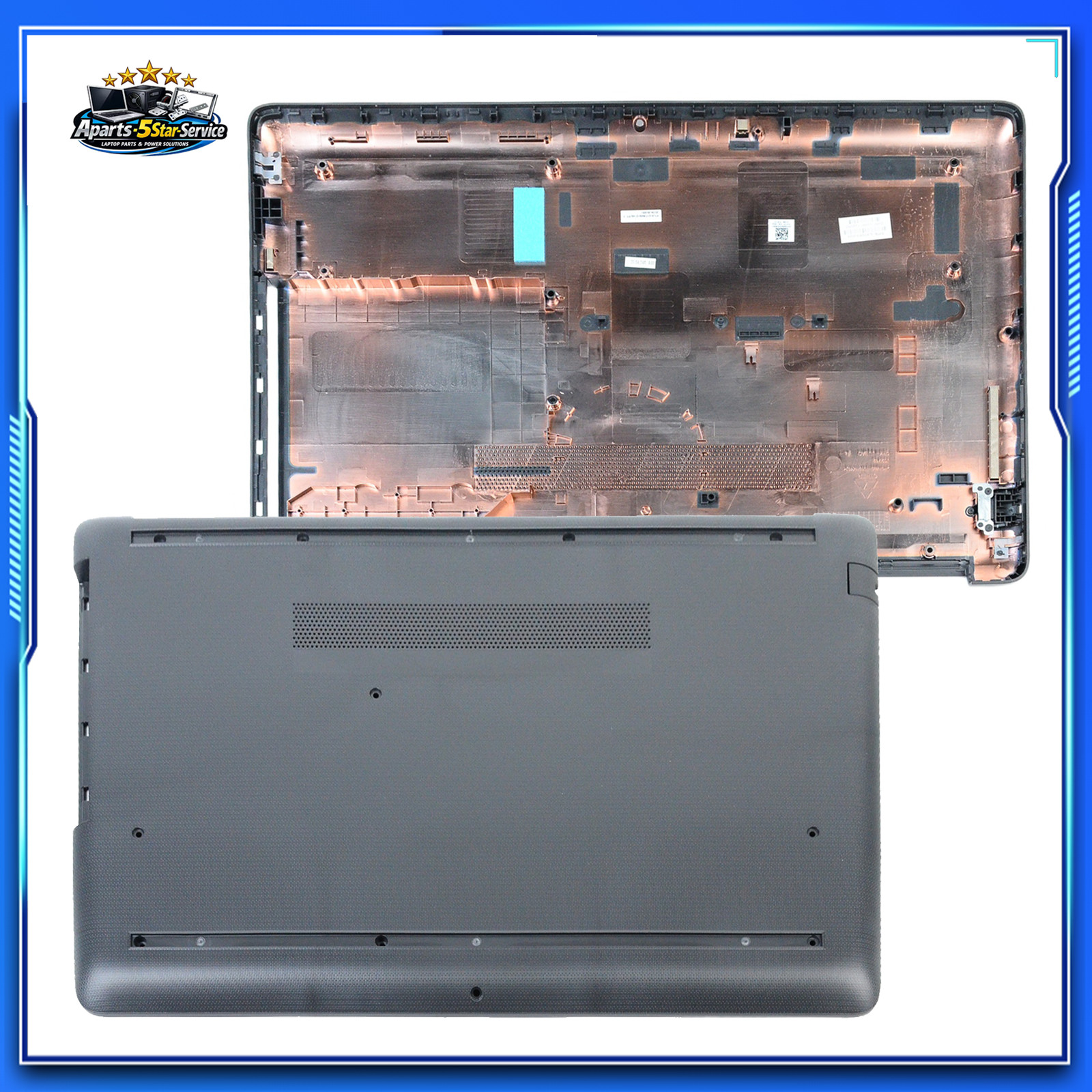 NEW Gray Bottom Case Base Cover w/DVD Opening for HP 15-DA 15-DB 15T-DA 15T-DB