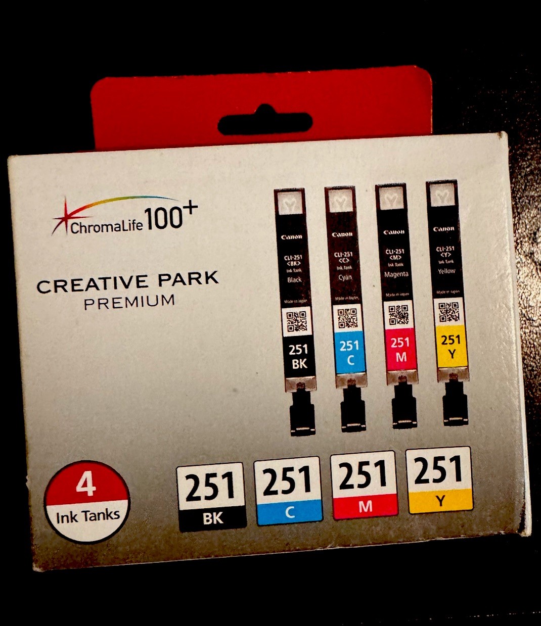 Genuine Canon CLI-251 Black Cyan Magenta Yellow Ink Cartridge Multi-Pack Set