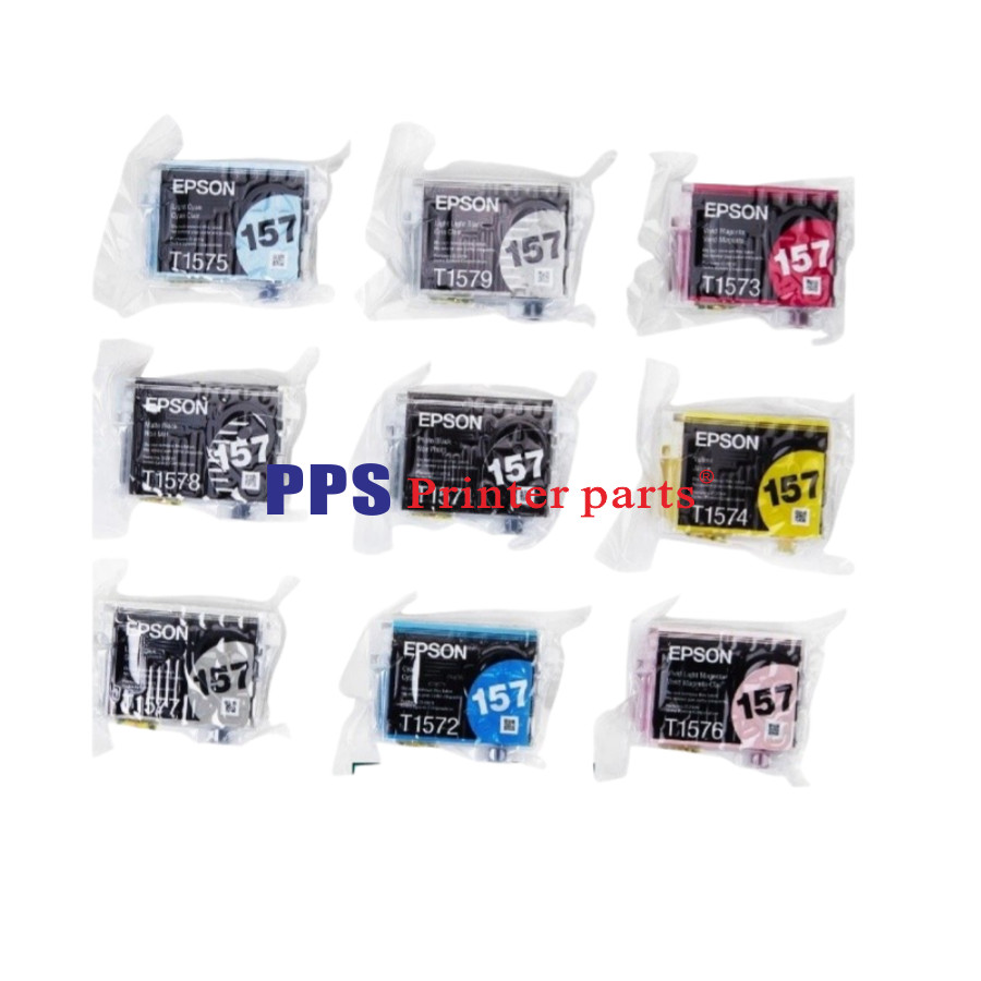 9-Pack Original T157 EPSON Ink Cartridges Full Set For Stylus Photo R3000