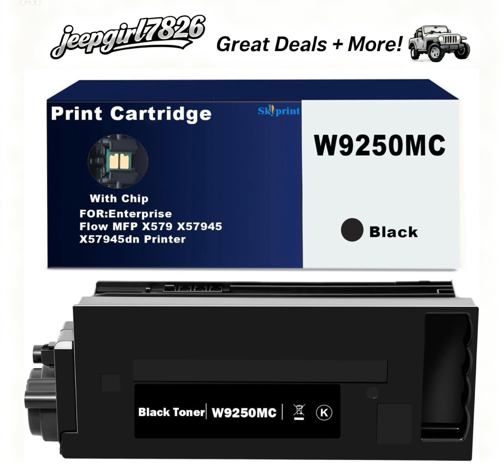 W9250MC Black Toner Cartridge Compatible 1 Pack for X57945 X57945dn