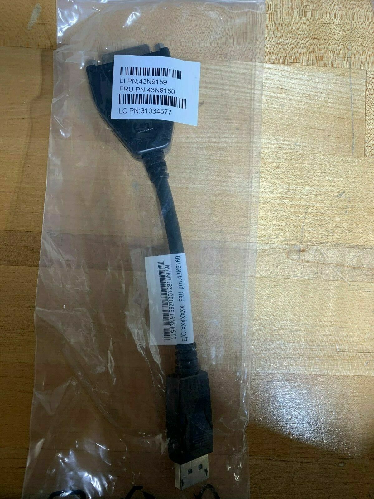 NEW  Lenovo DisplayPort to DVI Monitor Cable Adapter 43N9159 43N9160 45J7915