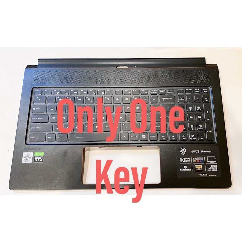 MSI GS75 Stealth 10SF MS-17G3 US Keyboard  One Key Cap + Hinge  Original