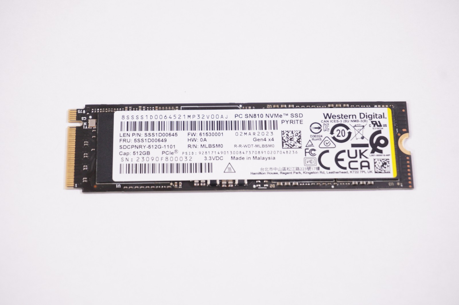 M54701-002 Hp 512GB PCIe NVMe Gen4x4 M.2 2280 SSD Drive