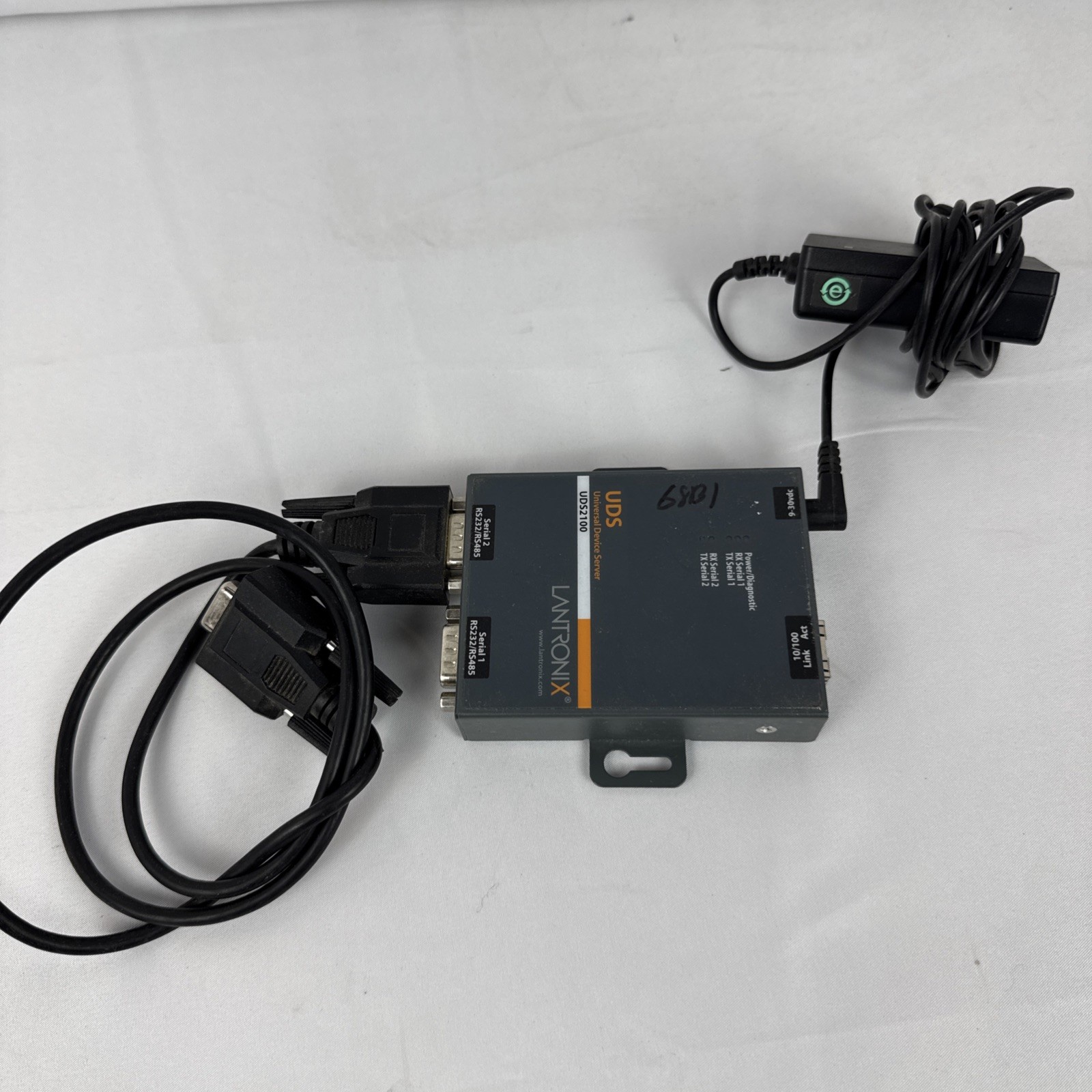 Lantronix UDS2100 2 Serial Ports RS232/RS485 & 1 Ethernet 10/100 - w/ AC ADAPTER