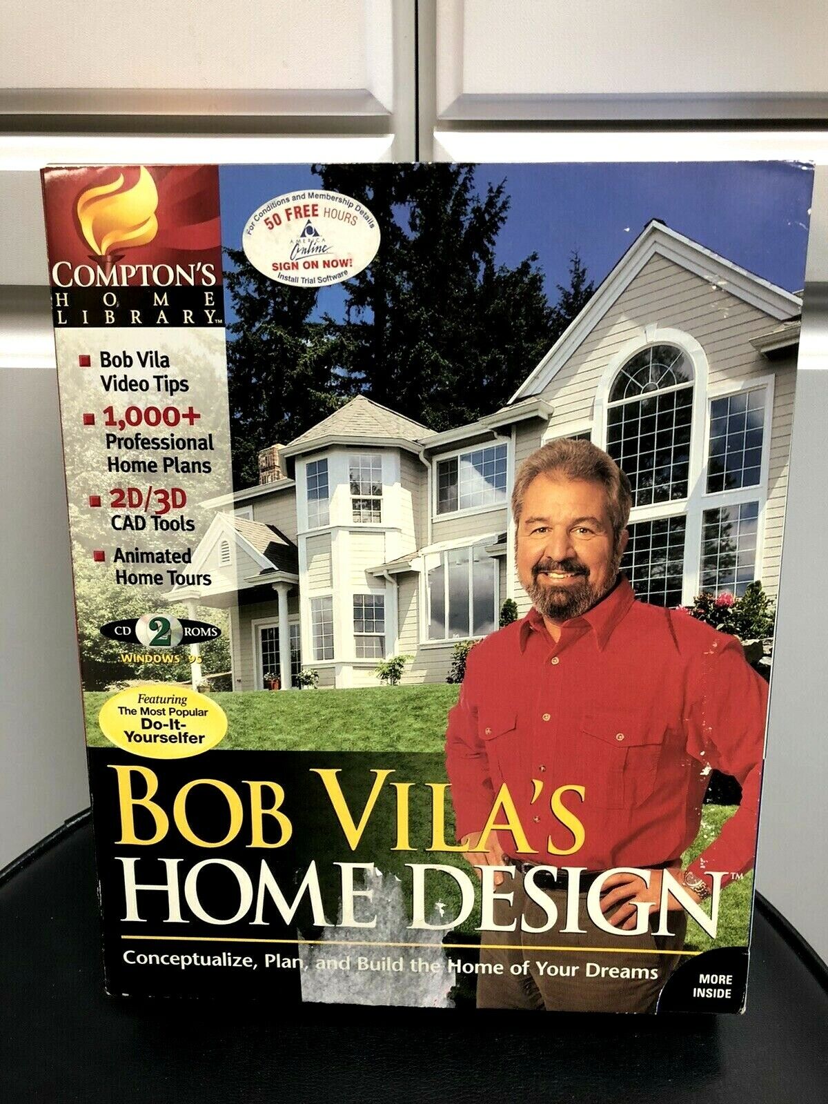 Bob Vila’s Home Design User's Guide & 2-Disk CD-ROM - Vintage PC Software 1998