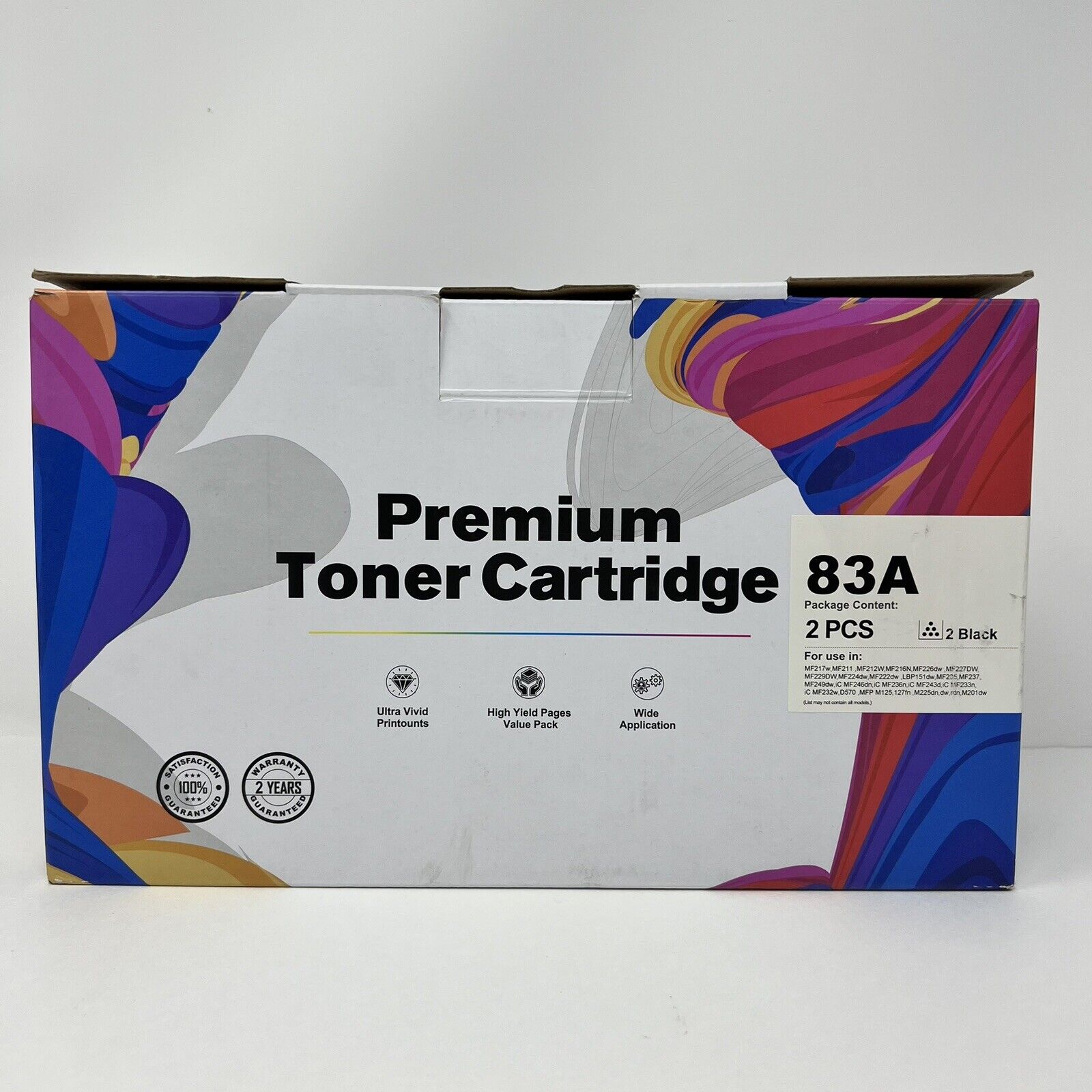 New Premium Compatible 83A,CF283A MICR Toner 1.5k 2 PCS (Check Printing Not OEM)