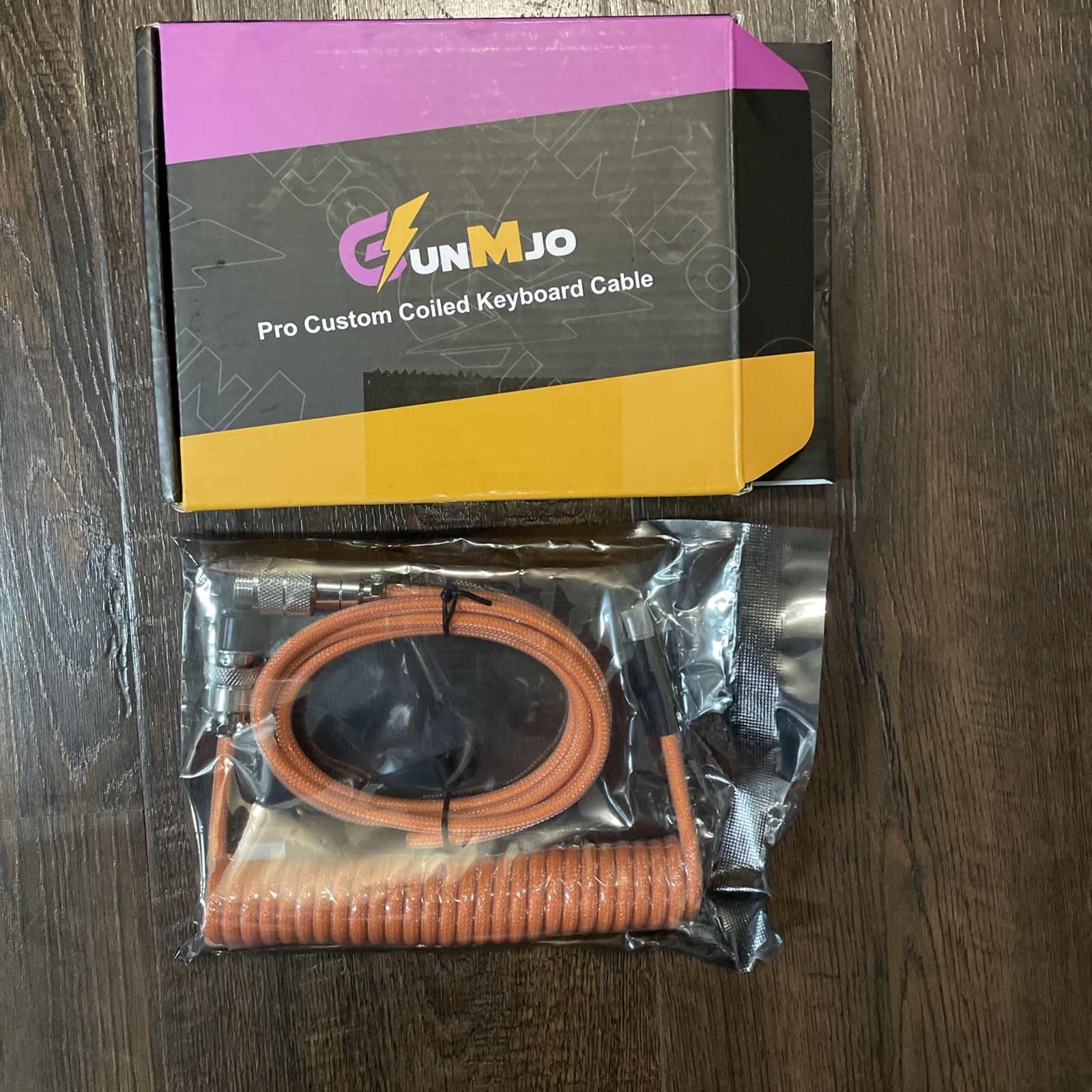 GUNMJO Pro Custom Coiled USB C Cable for Gaming Keyboard Artisan Braided NEW