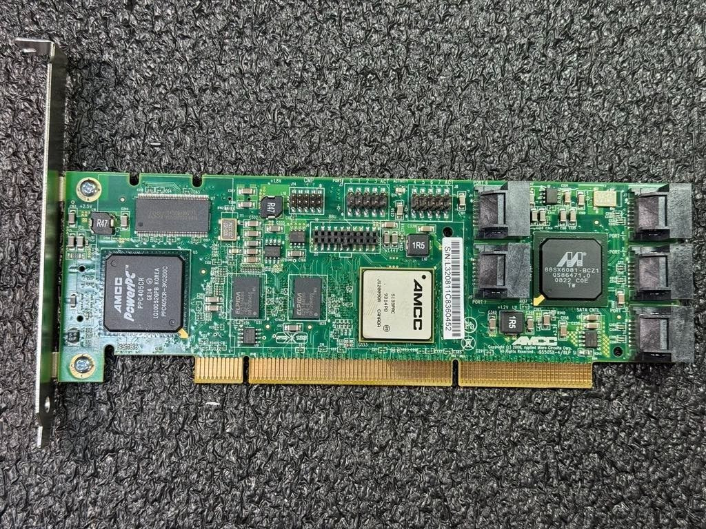 AMCC 700-3188-05 C 3WARE 9550SXU-8LP SI-Port PCI SATA RAID Controller Card