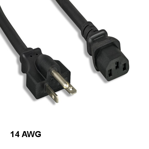 10x 15ft Black HeavyDuty Power Cord NEMA 6-20P/IEC60320 C13 14AWG 15A/250V BTC