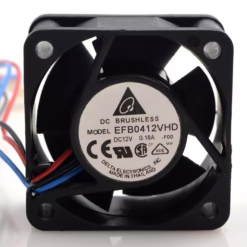 Delta EFB0412VHD 4020 DC12V 0.18A 4CM 3-Wire Dual Ball Cooling Fan