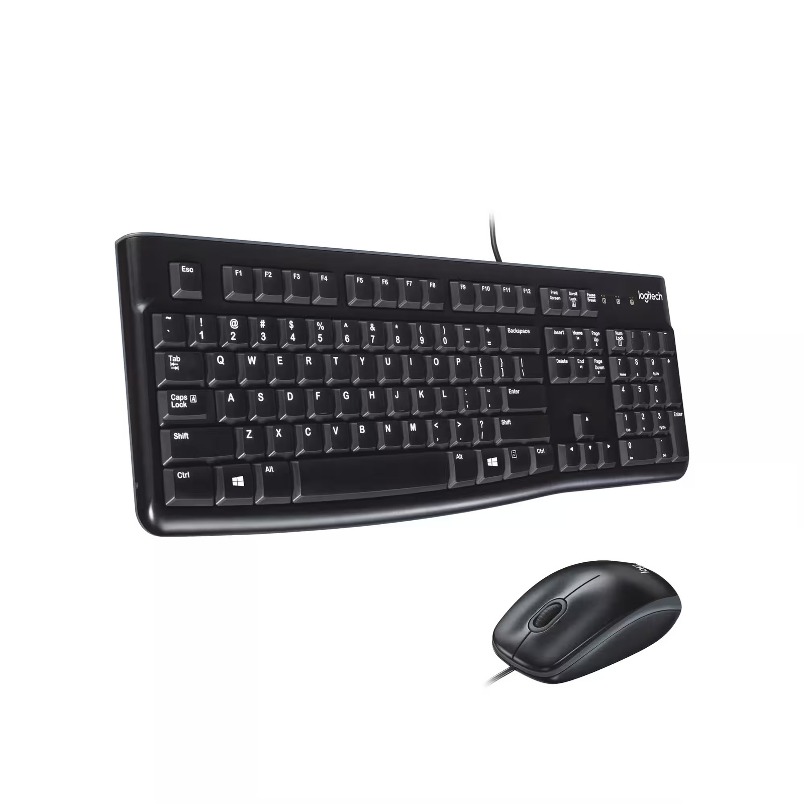 Logitech - MK120 Full-size Wired Membrane Keyboard and Mouse Bundle for PC wi...
