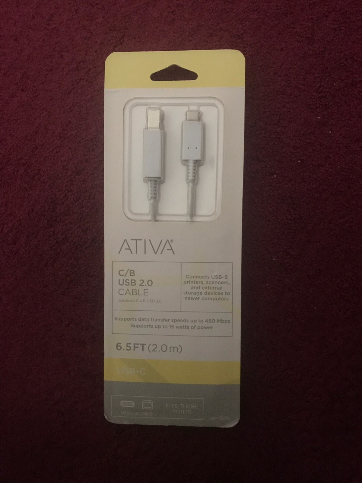 Ativa USB-C 2.0 Cable 6.5ft ( 2.0m) White - New in Package