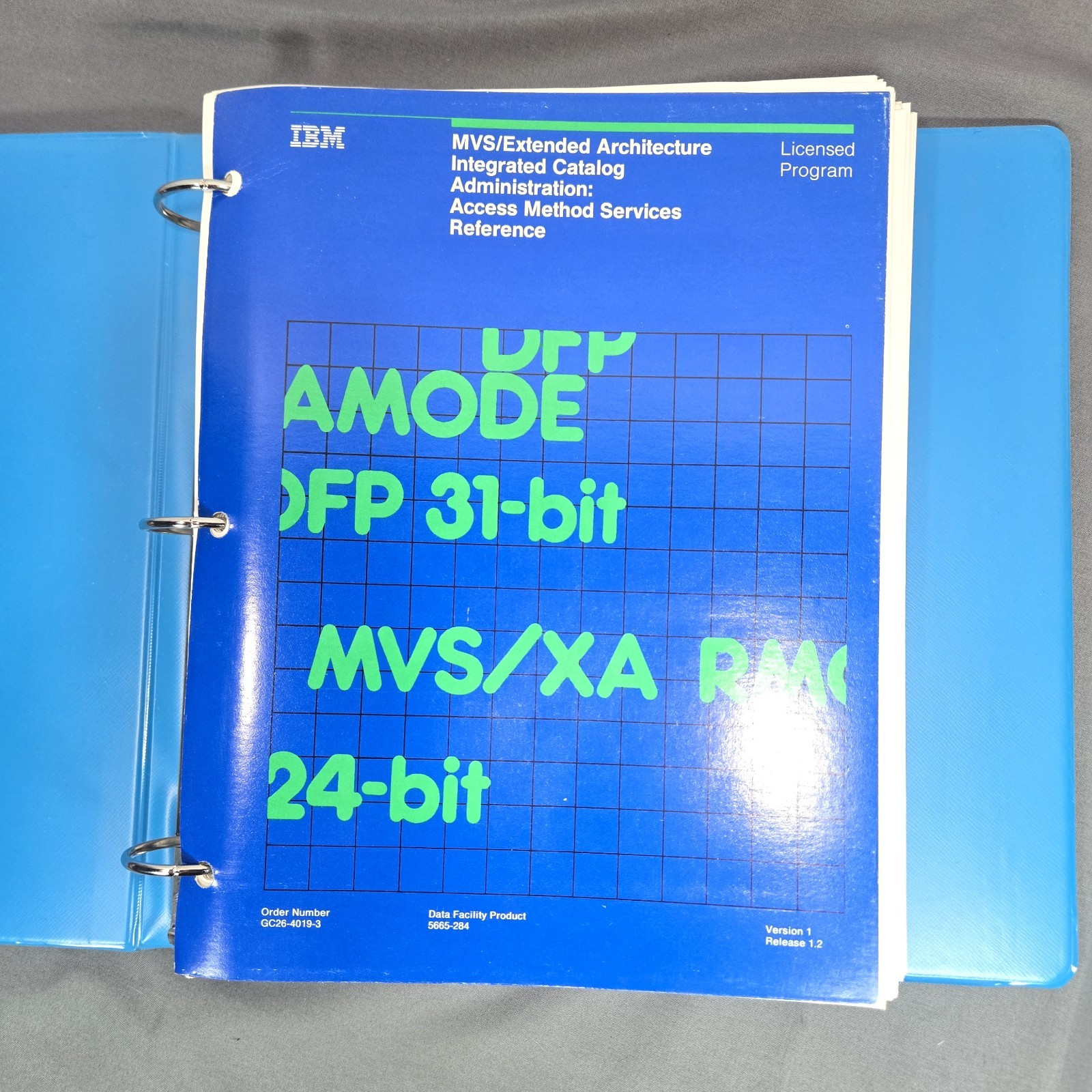 1987 IBM MVS/XA Technical Manual System 370 Reference 2 In 1 Binder Vintage