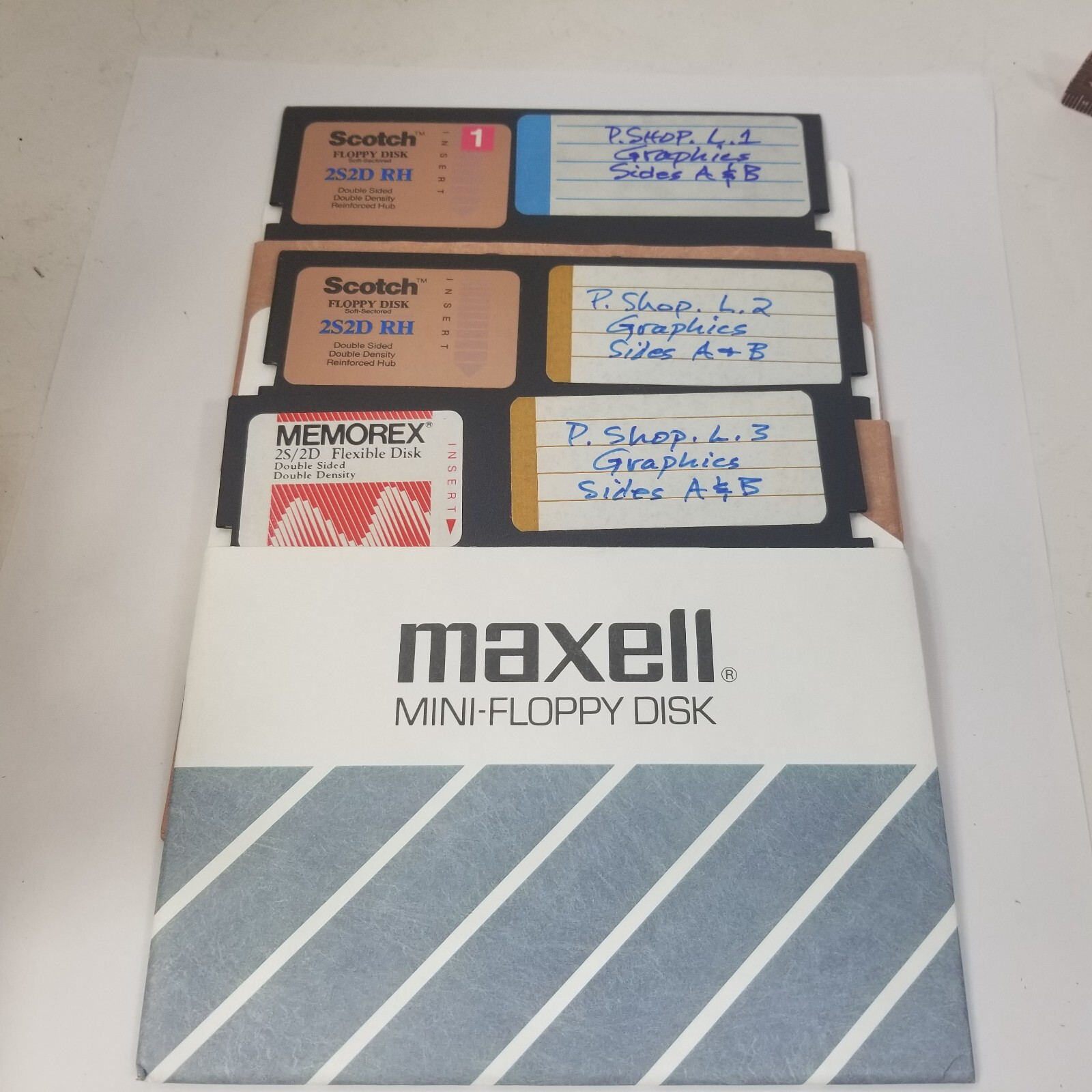 Vintage Apple II Print Shop L.1 L.2 L.3 Graphics Software 5.25” Floppy Disk