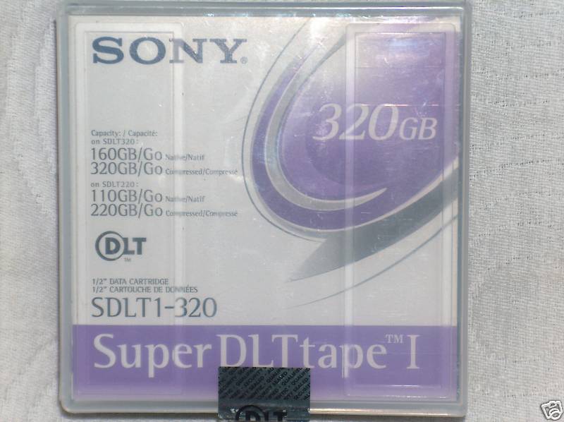 Sony 160/320GB Super DLT I Data Cartridge SDLT1-320
