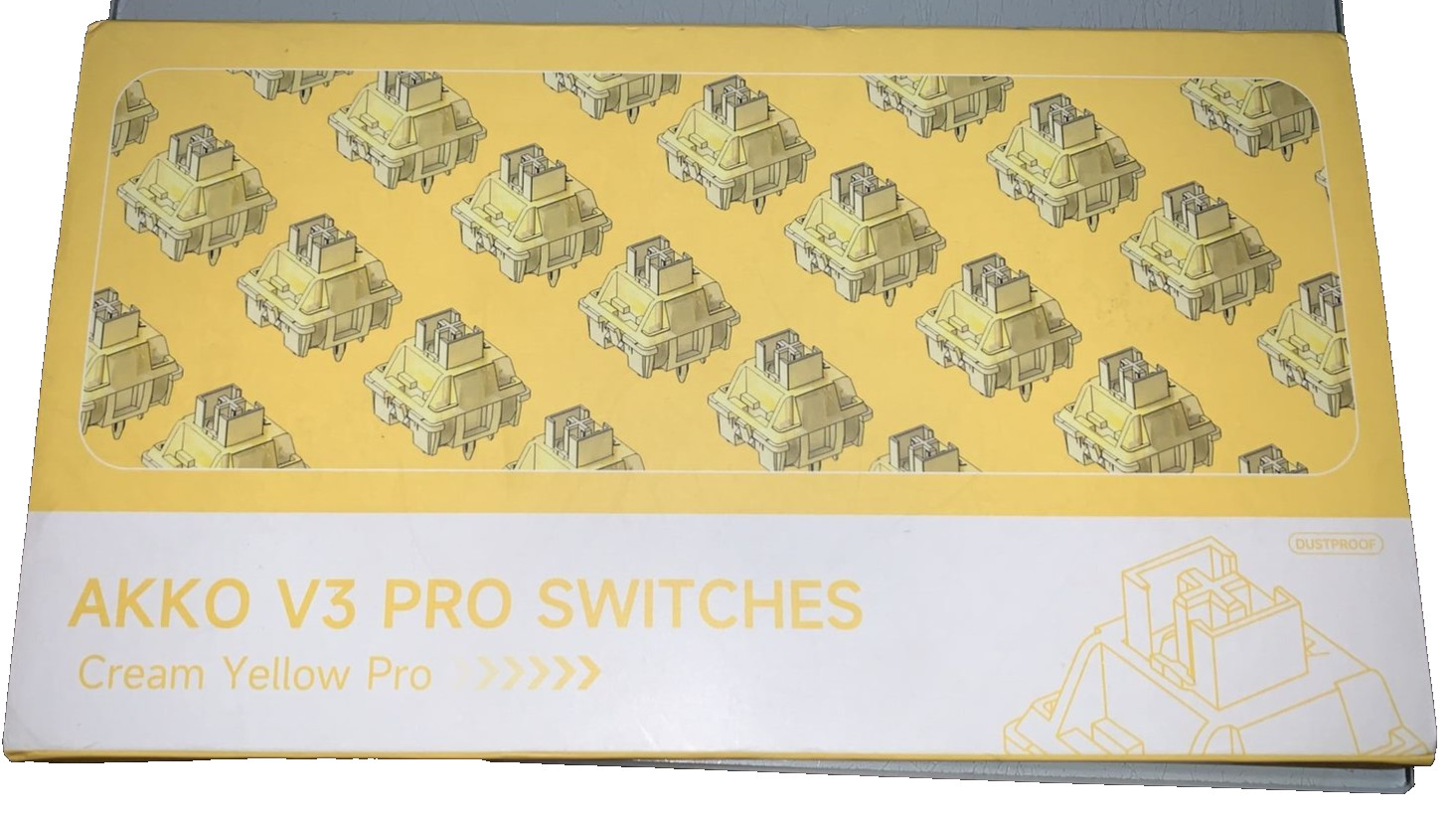 Akko V3 Cream Yellow Pro Linear Switches (45 PCS Per Pack)