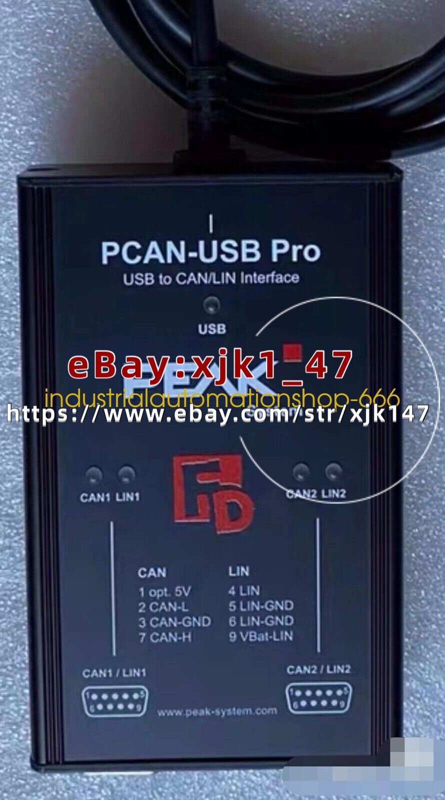 1pc USED PCAN-USB Pro FD IPEH-004061 Interface Via UPS or FedEX