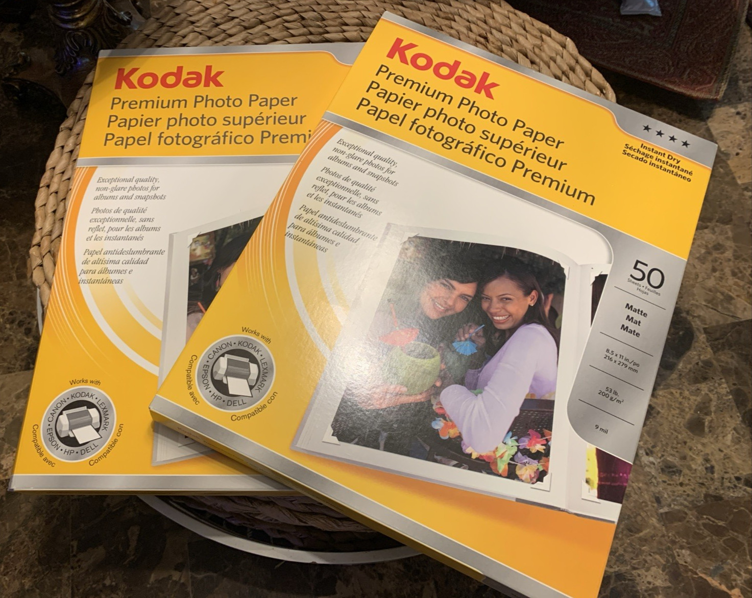 Kodak Premium Photo Paper Matte 8.5x11 50 Sheets x2 100 Total CAT 8621690
