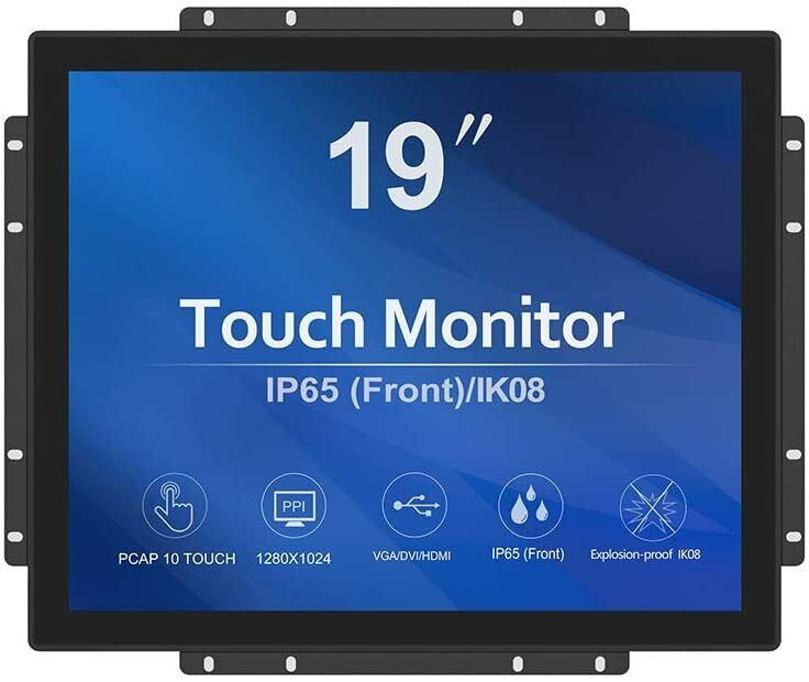 GreenTouch 19 Inch Touch Screen Monitor Open Frame Touch Monitor USB DVI VGA