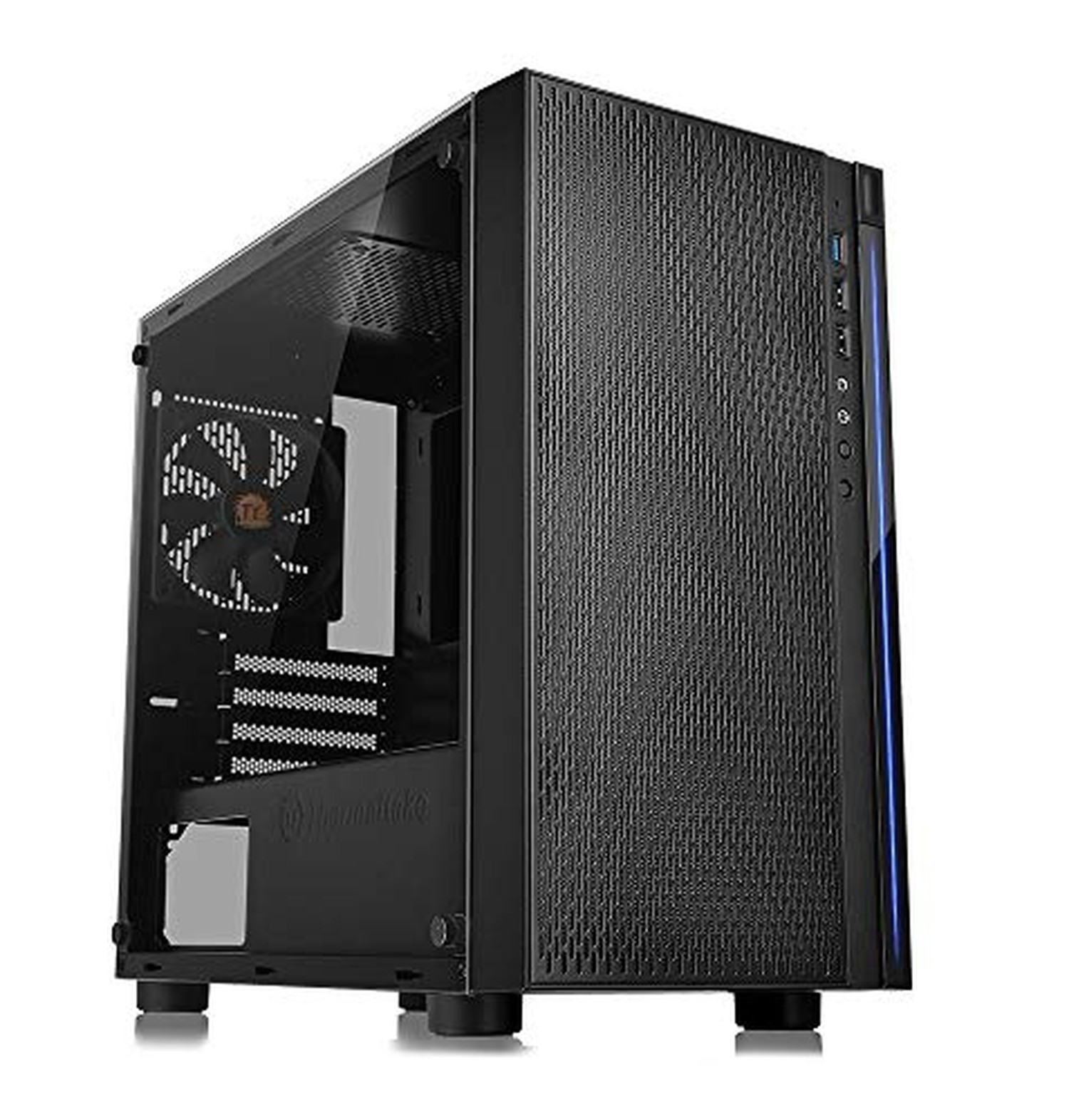 Thermaltake Versa H18 Tempered Glass Black Spcc Micro ATX Gaming Computer Cas...