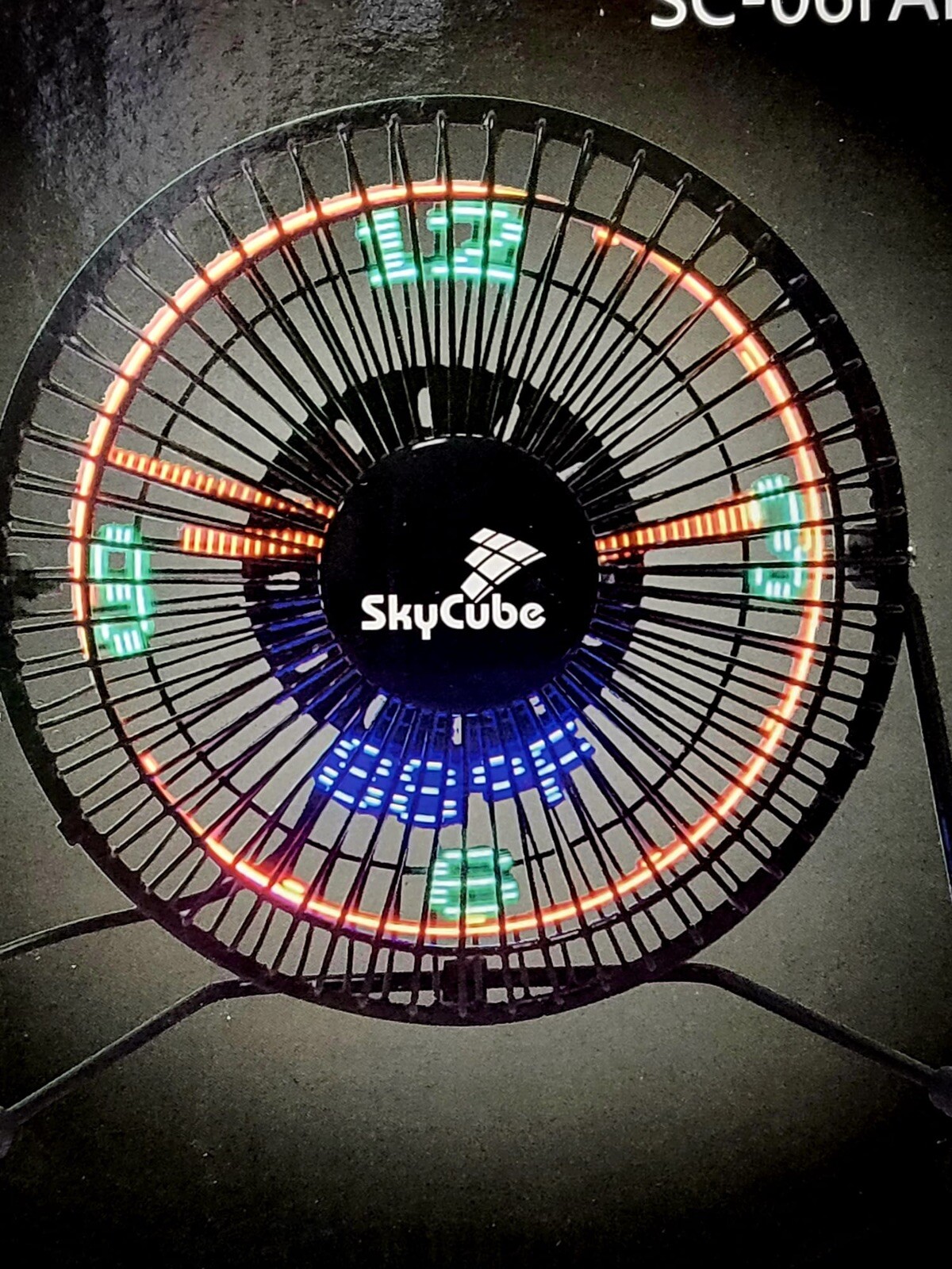 FAN LED DISPLAY 6”(15CM) CLOCK & THERMOMETR Cool CAR Bedroom Powered USB  Plug