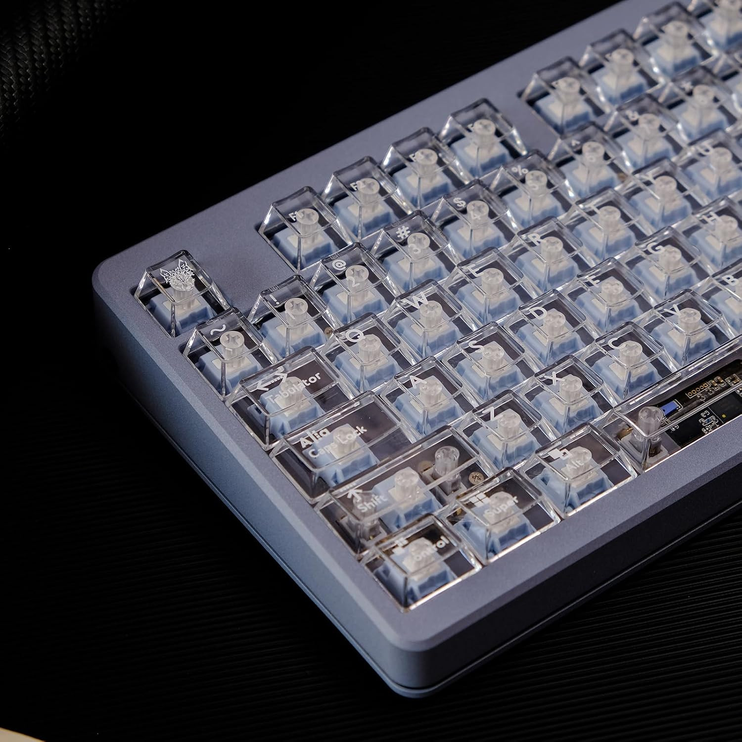 114 Keys Clear Keycaps PC Cherry Profile White Transparent Keycaps Set