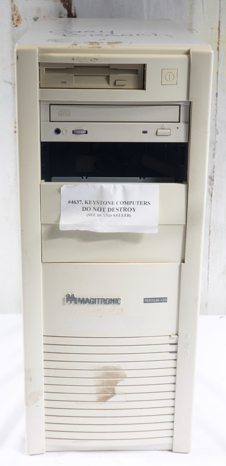 Magitronic tower computer case AT tested to power on CASEB12