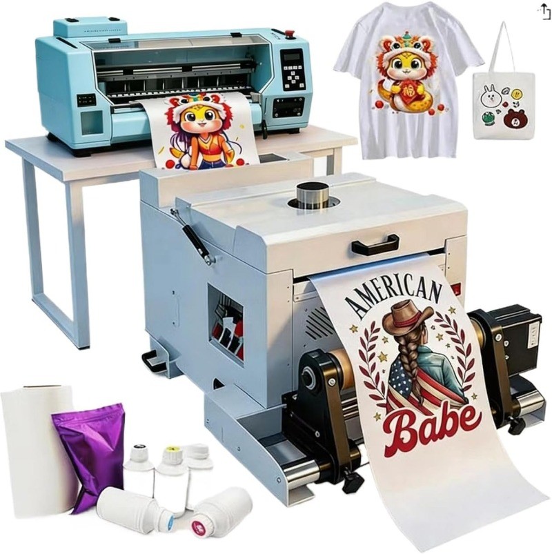 24'' A1 DTF Printer with Shaker, Dual XP600 Head 4 Times Faster Than L1800 1390