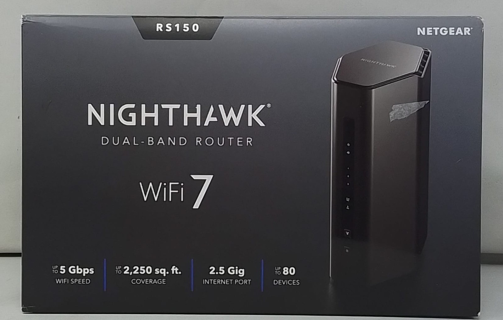 Netgear Nighthawk RS150 BE5000 Dual-Band Router WiFi 7 RS150-100NAS - Open Box