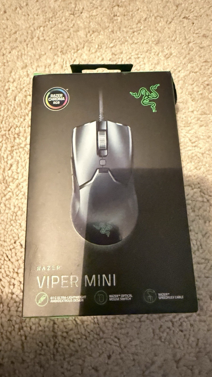 Razer Viper Mini Wired Optical Gaming Mouse Adjustable DPI LED Lighting Black