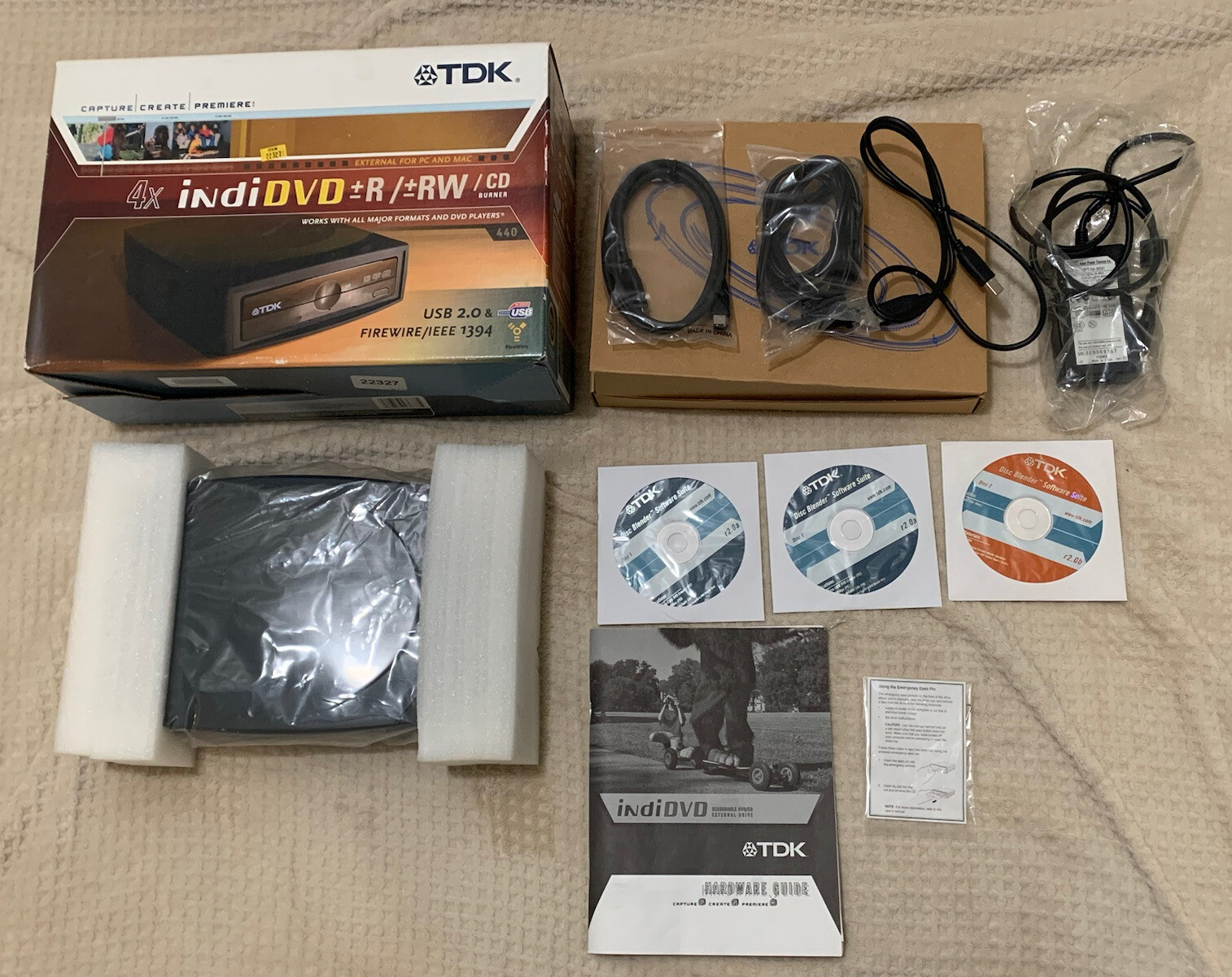 TDK 4X IndiDVD R/RW/CD Burner DED +440 Vintage Electronics