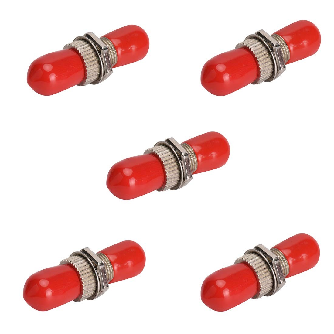 5 PCS ST Fiber Optic Adapter Simplex Singlemode Multimode Coupler Metal