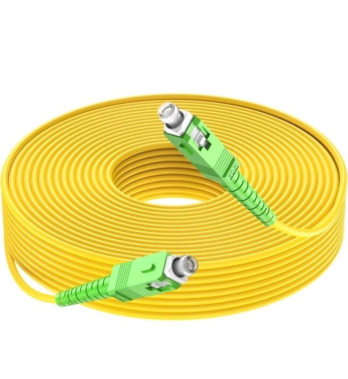 1-15m SC APC to SC APC Simplex OS2 Single-Mode Fiber Optic Patch Cable - Jumper