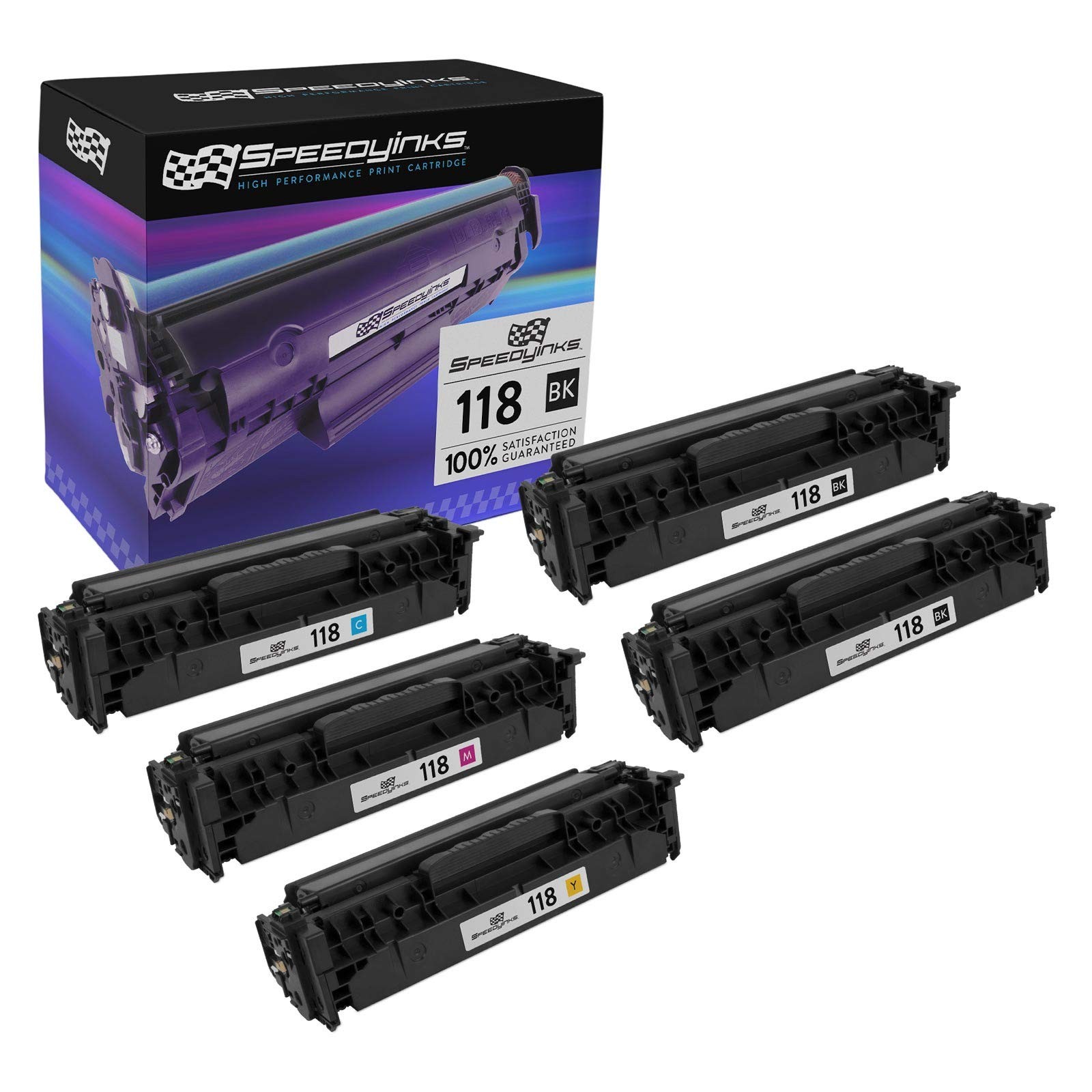 Reman Canon 118 Set of 5 Toners 2662B001AA 2661B001AA 2660B001AA 2662B001AA