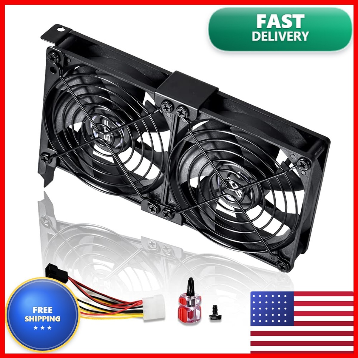 SCCCF Dual 92mm Graphic Card GPU Fan Cooler