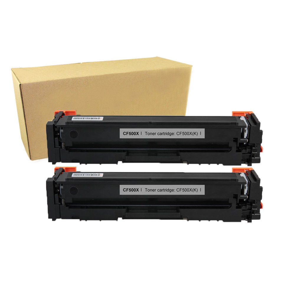 2x CF500X Compatible For HP 202X Black Toner LaserJet Pro M281fdw M281cdw M254dw